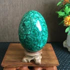 297g Natural malachite  quartz crystal egg  mineral specimen md2939