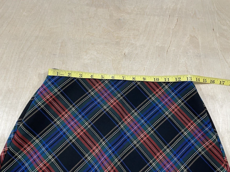 Minifalda mujer Zara talla pequeña multicolor a cuadros Foto 3 de 4