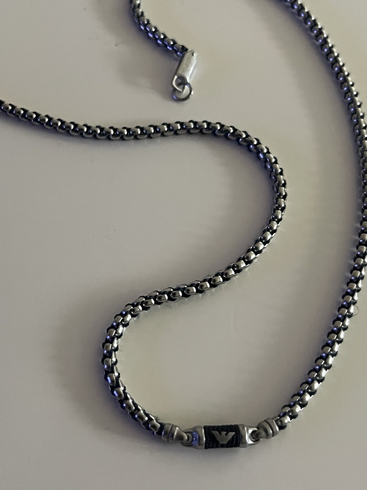 Emporio Armani Stainless Steel 20 Inch Necklace (READ DESCRIPTION)