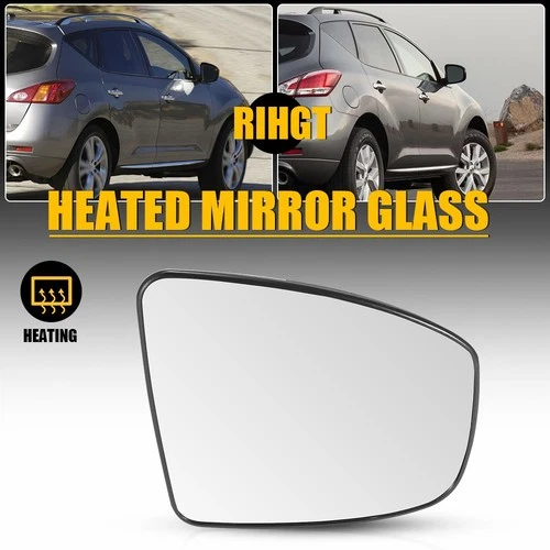 Mirror Glass Heated Passenger Right For 09-14 Nissan Murano w/ Backing Plate USA