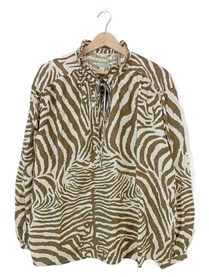 BARBOUR Blouse à manches longues Dames Blouse T EU 36 brun-blanc - Photo 1/4