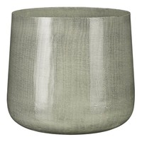 Mica Decorations Benson Blumentopf – H24 X Ø26 Cm – Metall – Hellgrau