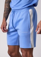 Image of Gym King Core Plus Poly 2.0 Shorts - Provence Blue/White