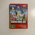 New Super Mario Bros (Nintendo Wii, 2009) With Manual