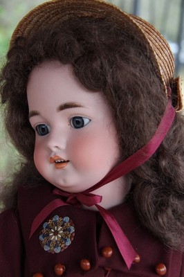 27''~Antique German Simon & Halbig 1079 DEP Bisque Doll~stationary glass eyes