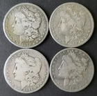1878, 1884, 1889 O, and 1899 O $1 Morgan Silver Dollars