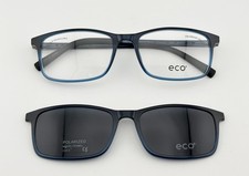 Anteojos Eco Fennel con lente de demostración, gris polarizado con clip, 57-18-150, azul