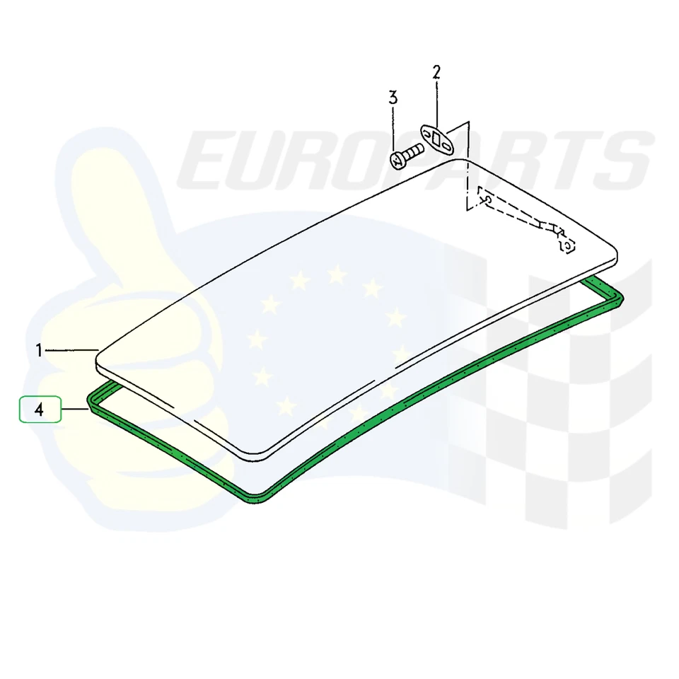 Sello de techo corredizo impermeable Audi 4000 (Audi 80-90 B2 Mk2) 321877209A Foto 2 de 4