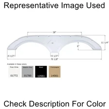 Icon 01772 RV Trailer Camper Axle Fender Skirt Tandem Keystone Polar White NEW