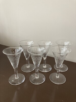 Val Saint Lambert Crystal Liqueur Glasses