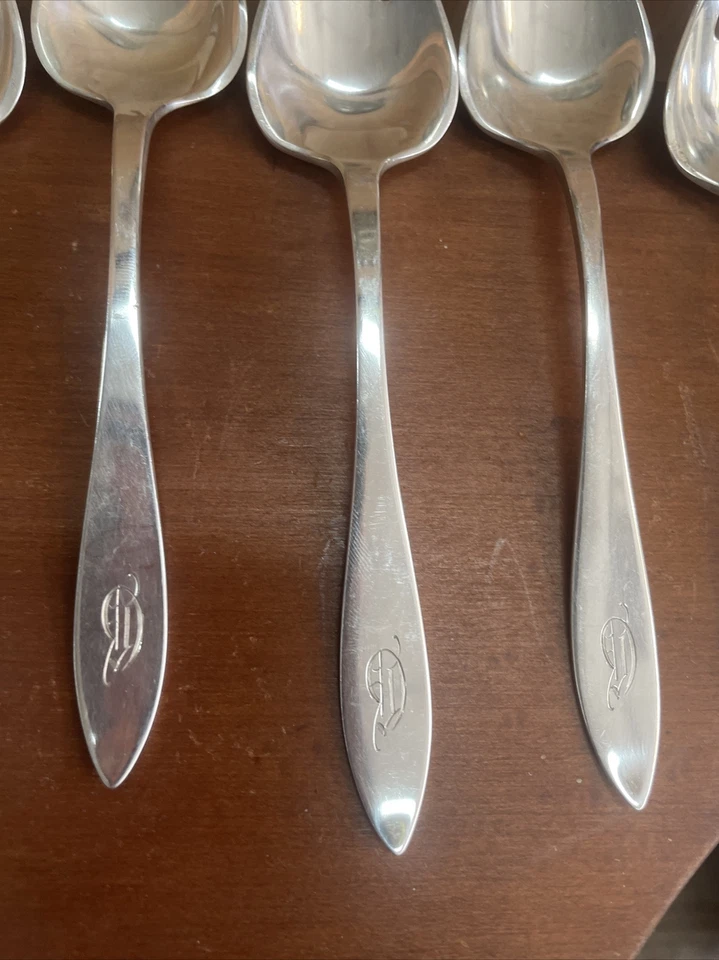 антикварный набор вилок для мороженого из стерлингового серебра Shreve Buckingham 12 - Изображение 4 из 4