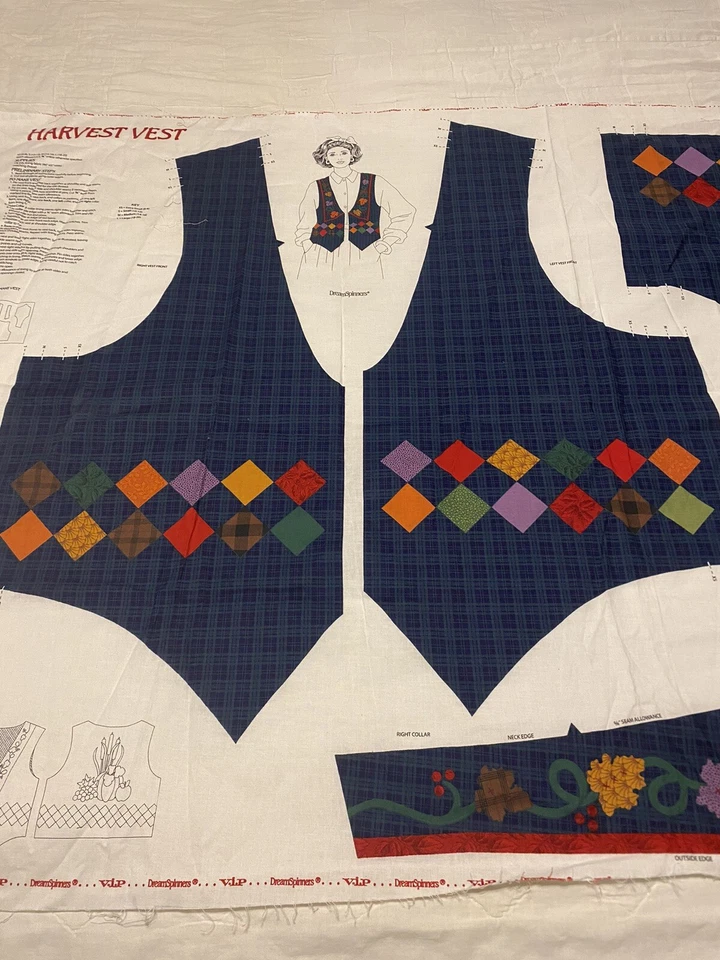 VTG NOS Dreamspinners VIP Harvest Vest Sewing Cloth Pattern Make Your Own vest - Image 4 of 4