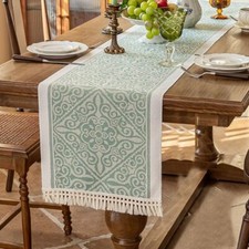 Table Runner Jacquard Tassel Table Counter Table Runner Ethnic Style Tablecloth