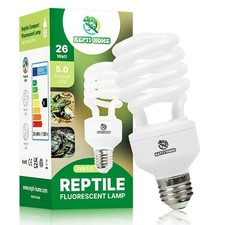 UVB Reptile Light 5.0 26W Tropical and Sub-tropical UVA UVB Bulb for Reptiles...