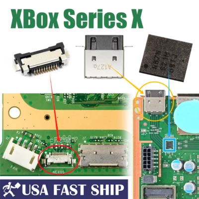 Xbox Series X - 2.1 HDMI Port / NB7N621M IC Chip / Power Eject Nexus FPC Socket