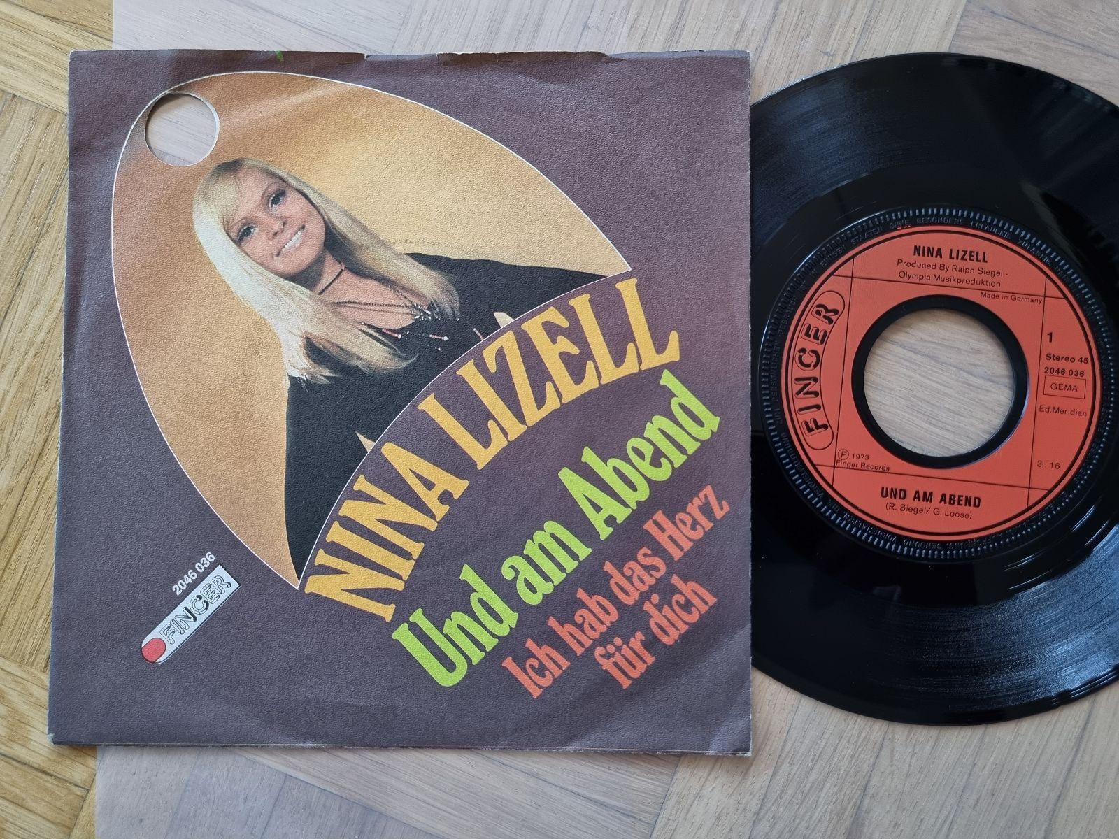 7"" Single Nina Lizell - Und am Abend Vinyl Germany