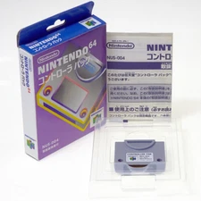 Nintendo 64 Official Controller Pack Memory Card NUS-004 N64 Japan Import Comp