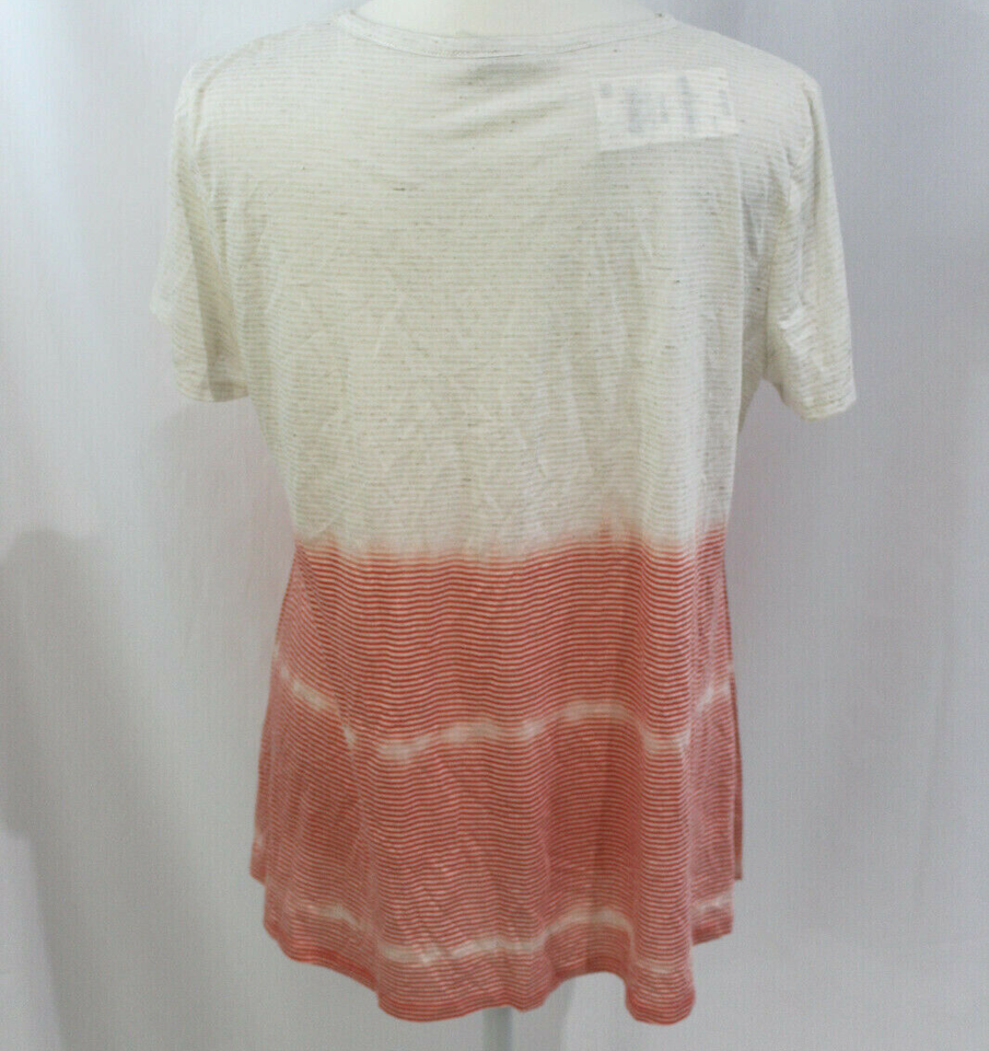 NWT Style & Co Womens Pink Ivory Folk Dye Short Sleeve Top S eBay