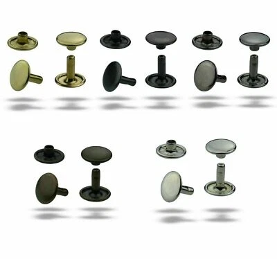 Hohlnieten Doppelkopf Messing rostfrei Nieten für Leder Taschen Gürtel Stoff