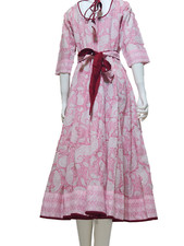 Anarkali set - Light Pink/Red