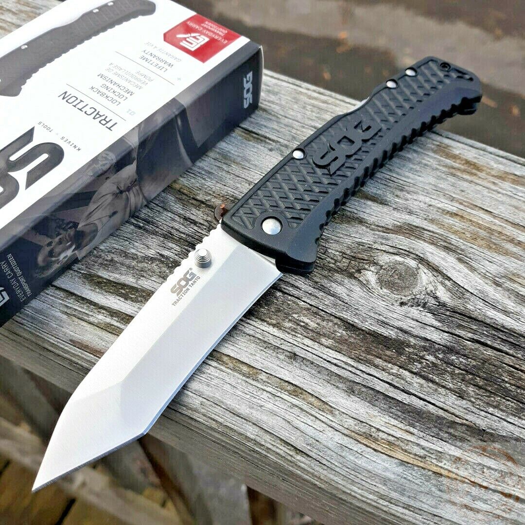 SOG Traction Lockback Folding Knife 3.5