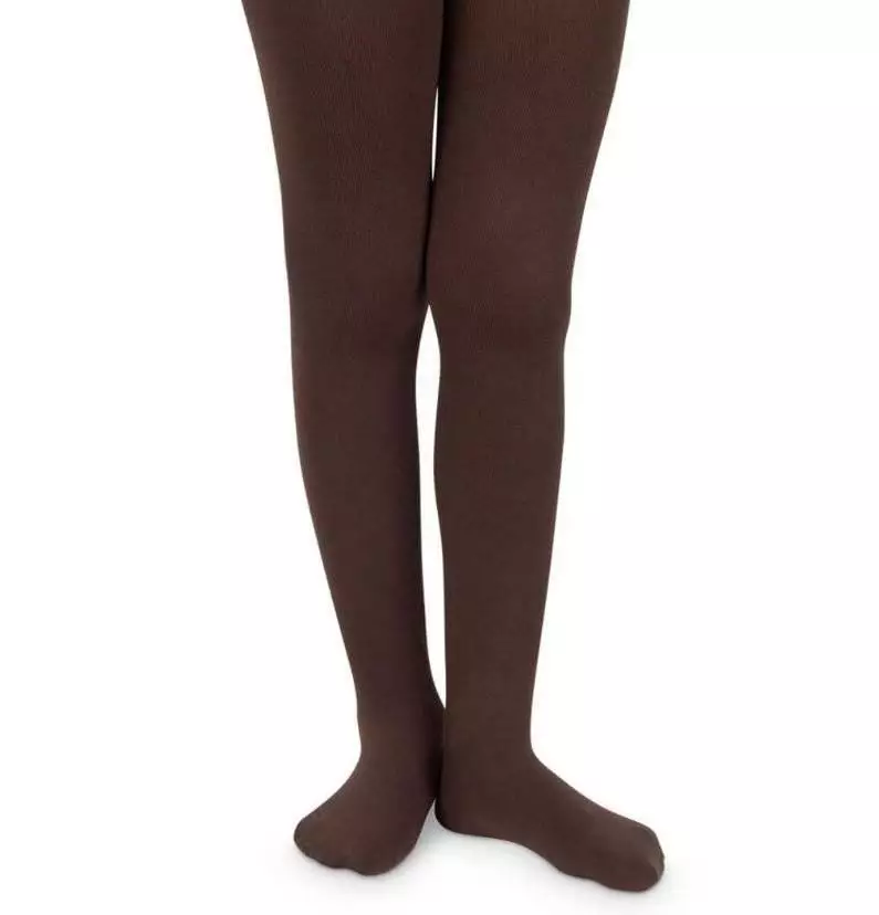 Jefferies Baby Toddler Girls Year Around Chocolate Brown Cotton Tights 1-3  Years