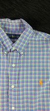 Polo Ralph Lauren Classic Fit Cotton Long Sleeve Plaid Button Down Shirt SZ L 