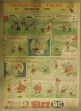 Toonerville Folks by Fontaine Fox from 7/25/1937 Tabloid Size Color Page