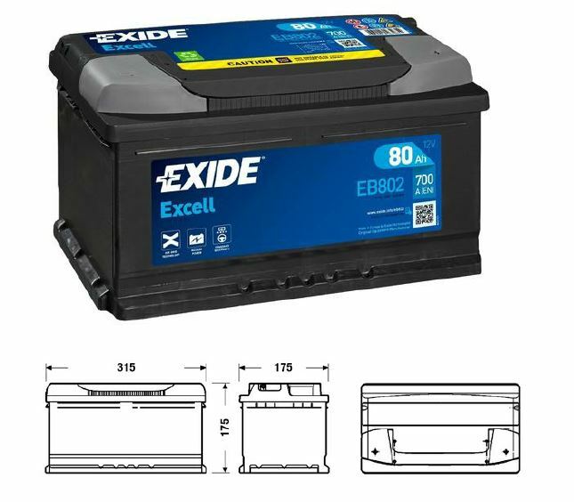 Аккумулятор exide eb802