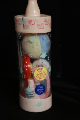 Baby Bottle Shaped Bank Vintage Gift 1990s Convenience Kits