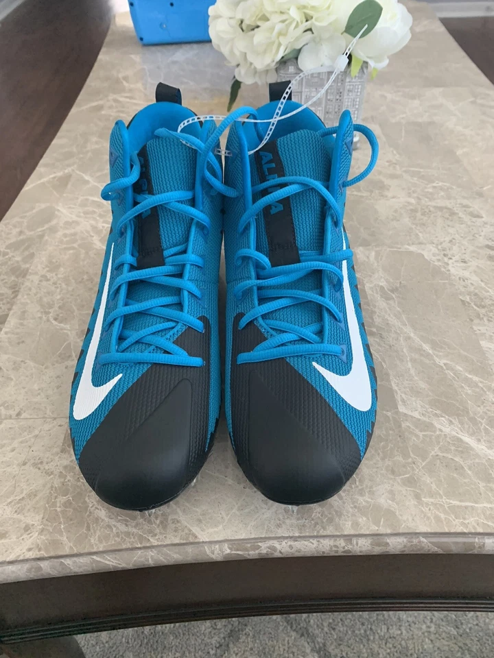 Nike Alpha Menace Pro Mid TD Promo Football Cleats Teal & Black AJ6604-105 - Image 2 of 4
