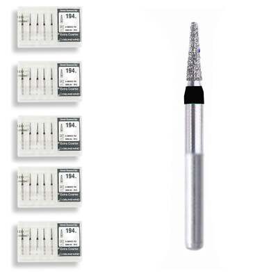 Conical, Dome End 2 mm Dia. Extra Coarse Grit Diamond Dental Bur 25 Pcs