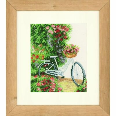   LANARTE 0147935  My bicycle  Counted Cross stitch kit  14 count Aida  