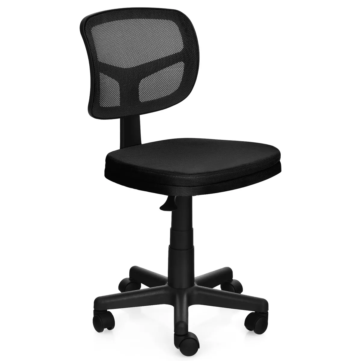 Costway Office Chair Adjustable Mesh Computer Chair with Sliding Seat & Lumbar Support, Black