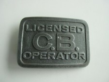 Vintage Metal Licensed C.B. Operator Buckle BIS