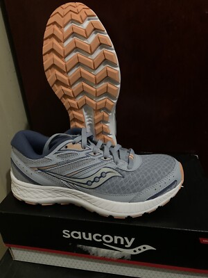 Saucony womens Versafoam Cohesion 13 8, Blue Mist/Melon 