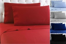 Heavy Flannel Sheet set - 100 Cotton - Fitted/ Flat/ Pillow Cases Deep Pocket 