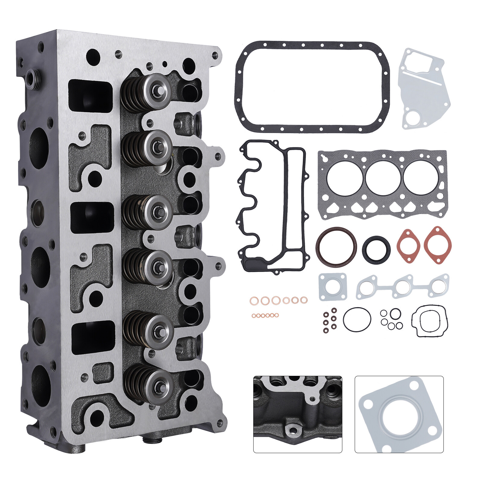 Fit Isuzu 3LD1 Engine Complete Diesel Cylinder Head Valves Gasket Set 8971634013 thumbnail 5