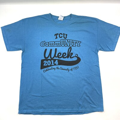 TCU Community Week 2014 Diversity of TCU Sly Blue Tee Gildan T-Shirt Men s L