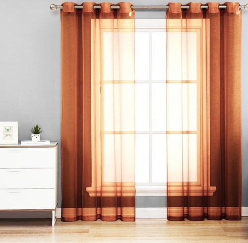 2PC GROMMET SOLID VOILE SHEER PANEL WINDOW CURTAIN TREATMENT DRAPE NEW DECOR - Picture 3 of 28