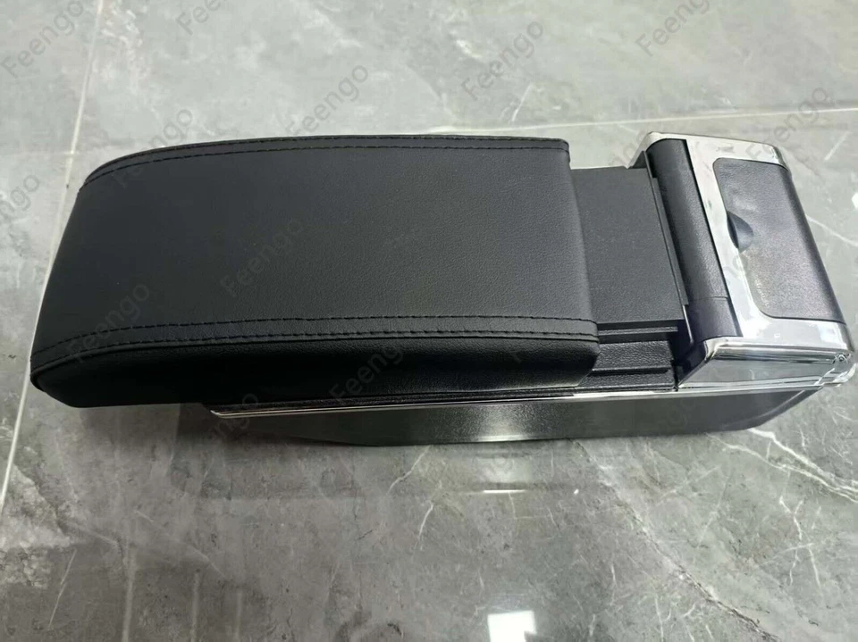 NUEVO para Fiat 500 2012-2017 nuevo reposabrazos consola central caja de almacenamiento estilo negro Foto 4 de 4