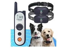 MIMOFPET 2 in 1 Wireless Electric Dog Fence for 2 Dogs Training Collar X3 3500FT