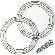 Pack of 2 12 Inch Wire Wreath Frame   Heavy-Duty Round Metal Wreath Form f