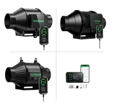 VIVOSUN 4"/6"/8" Inline Fan with Smart Controller for Grow Tent Ventilation