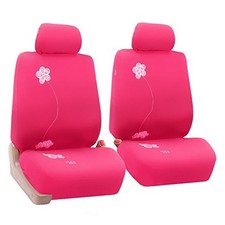 Cloth Car Seat Covers - Low Back Car Seats With Front Set Pink Floral