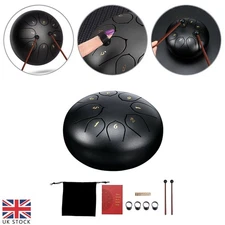 8 Notes 6 inches Carbon Steel Tongue Drum PercussionInstrument Handpan Drum New