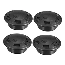 X AUTOHAUX 4pcs Round AC Air Outlet Vent Louvered Dashboard Electroplate Knob 