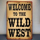 Vintage Tin Metal Signs, 8x12 Inches | Classic Cowboy Tin Metal Signs