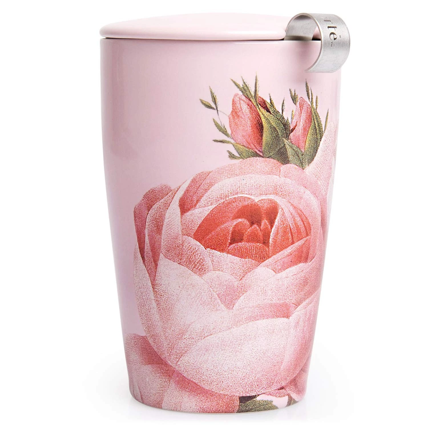 Kati Cup Jardin Ceramic Tea Infuser with Tea Strainer and Lid for Loose Tea