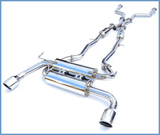 Invidia For 14 Infiniti Q50 Gemini W Rolled Stainless Steel Tips Cat-back
